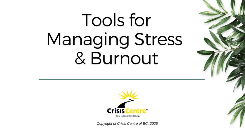 Tools for managing stress and reducing burnout - Webinar slides ...